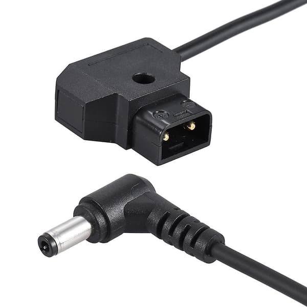 Andoer Spiralformet 98cm/38.5tommer D-Tap 2-ben Han til DC 5.5 * 2.1mm Adapterkabel Forlænger Elastisk Line A