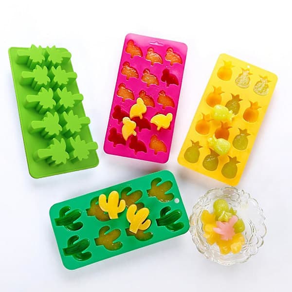 Ice Cube Mold Reusable Heat-Resistant DIY Pineapple Coconut Palm Style Silicone Mold Ice Ball Maker