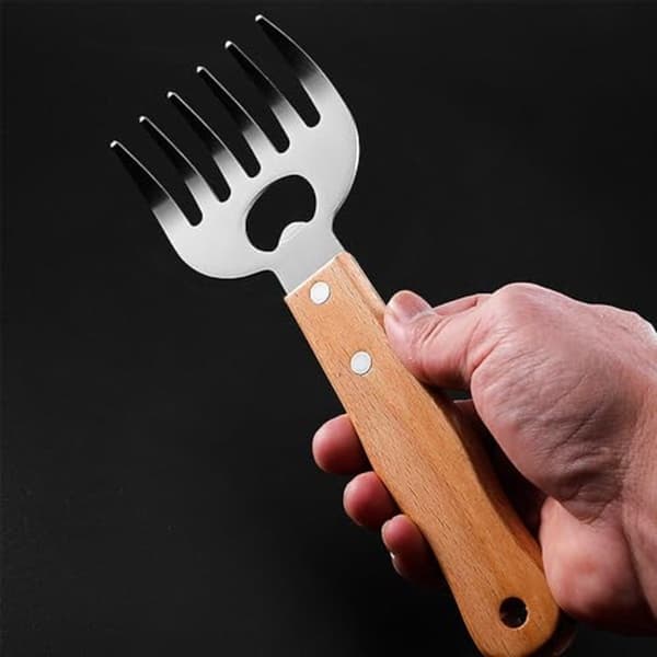 Kødkløer i rustfrit stål BBQ Shredder Bjørnekløer Kødhandler Knusergafler Pulled Pork Kylling Oksekød osv.