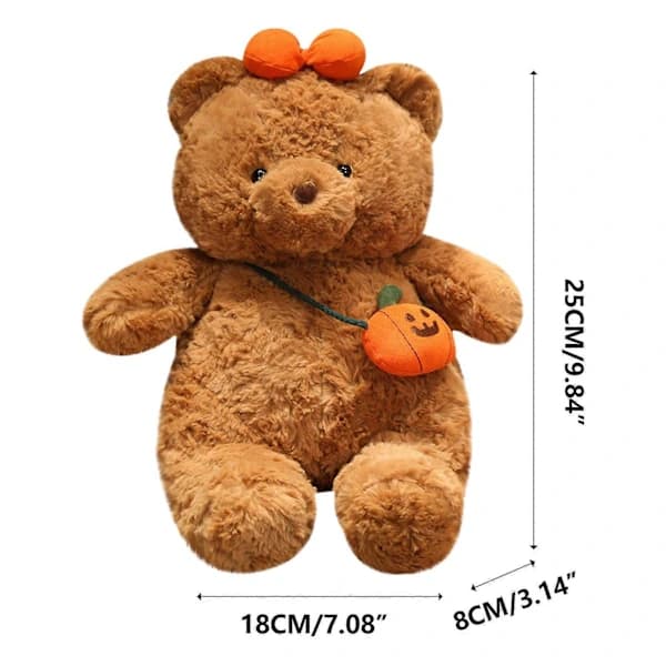 2025 Cute Christmas Bear Doll Halloween Pumpkin Bear Doll Pillow Gift A[co]