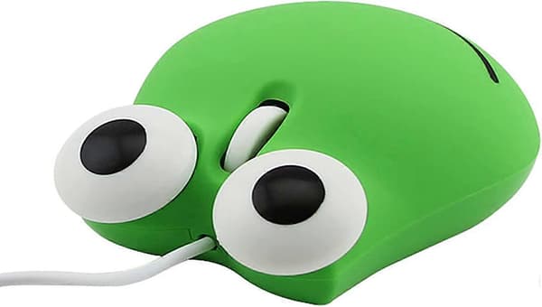 USB Wired Mouse, Wired Small Computer Mouse for Kids, Cute Animal Shaped Frog Shaped Wired Computer Mouse, Wired Mouse, Laptop-Green