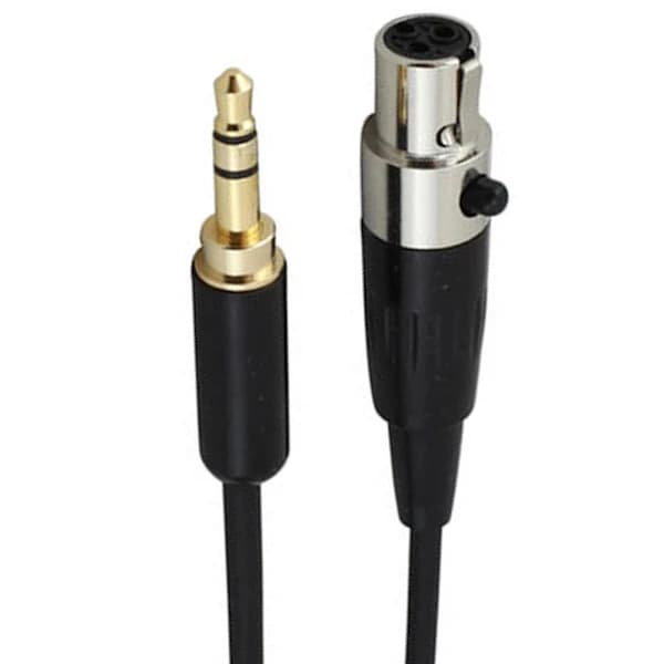 3,5 mm-stik til 3-bens mini XLR-hun til BM800 PC-hovedtelefoner mixermikrofon stereokameraforstærker 0. sort