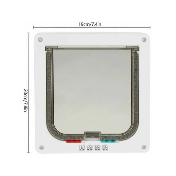 Smart kattedør hvid farve dør 20 x 19 cm