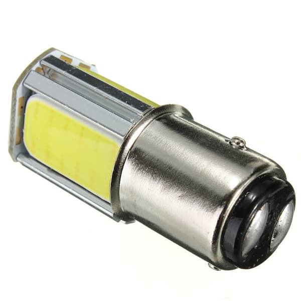 8 x 1157 BAY15D COB LED Bilbremse Blinklys Baglygte DC 12V Hvid