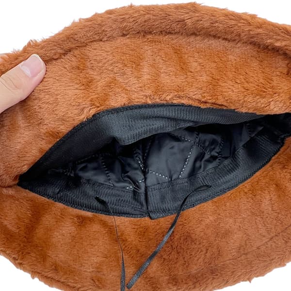 Bøttehatt med varm vinter for kvinner og menn, fluffy gaver til kvinner og jenter M (56–58 cm)