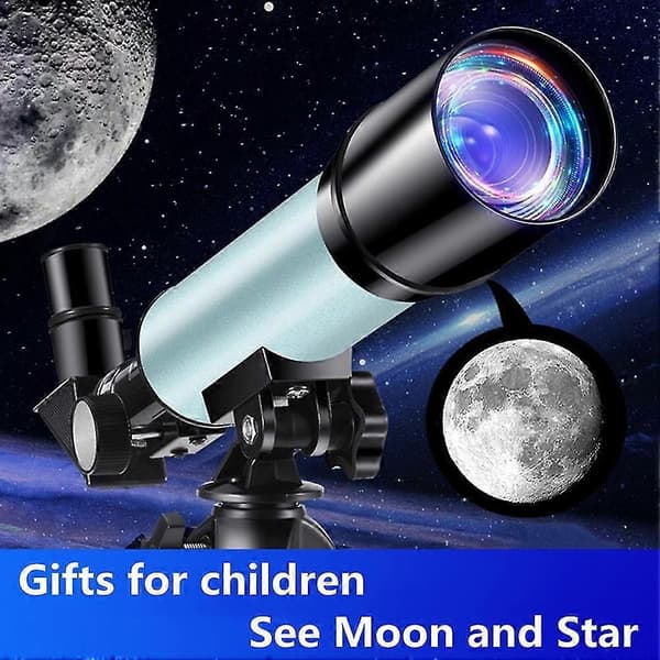 High-resolution Astronomical Telescope with Tripod is the Gift for Children to See the Moon A