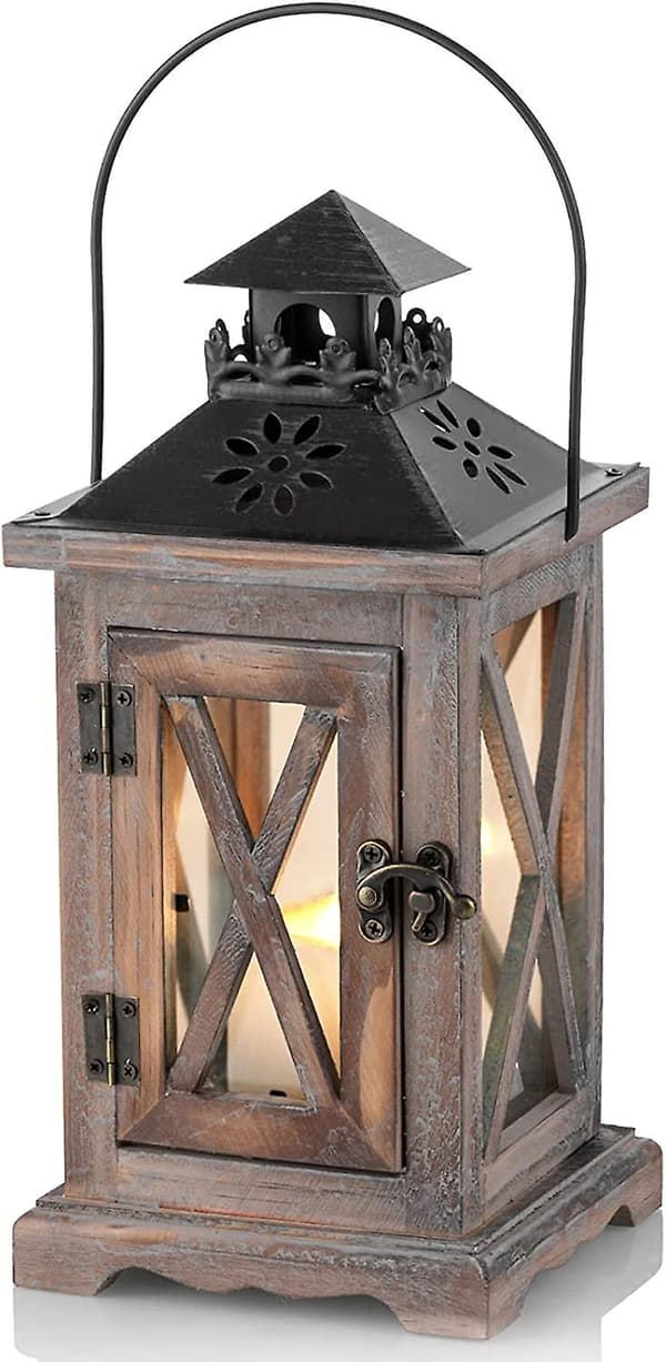 Trelykt Vintage Lysestake Dekorative Lyslykter For Rustikke Bryllupsdekorasjoner