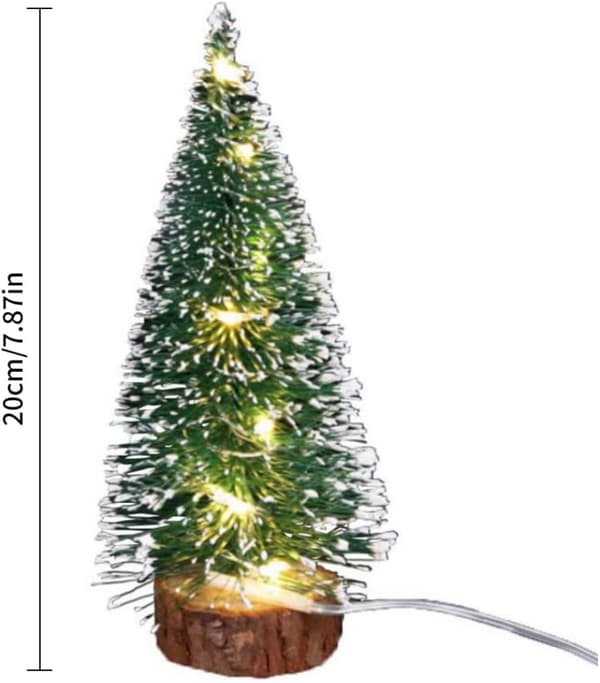 20 cm varmt lys juledukkehus tilbehør, mini Ch