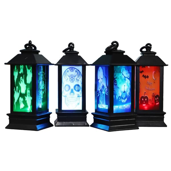 Halloween dekoration, 2 stk. Halloween Dekorative Lanterner, Halloween LED-lanterne