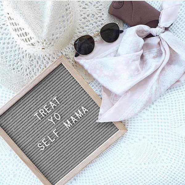 Felt Letter Message Board Sign Interchangeable Letters Numbers Room Decor Props Grey