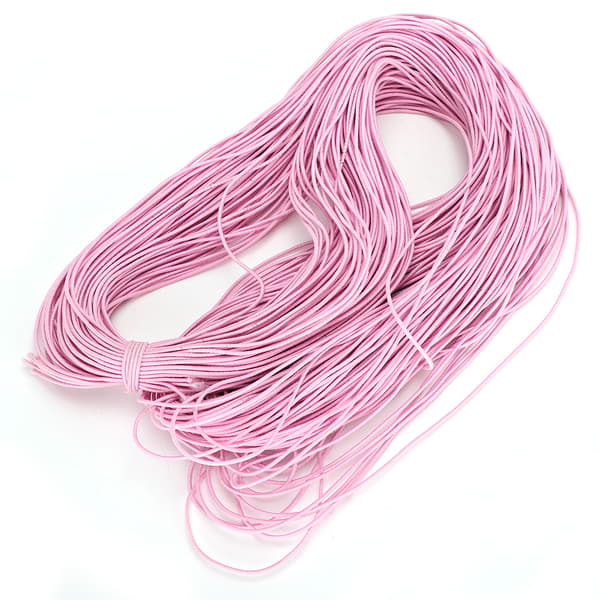 1,5 mm 100 m elastisk stretch rund perlesnor for smykkefremstilling Lys rosa