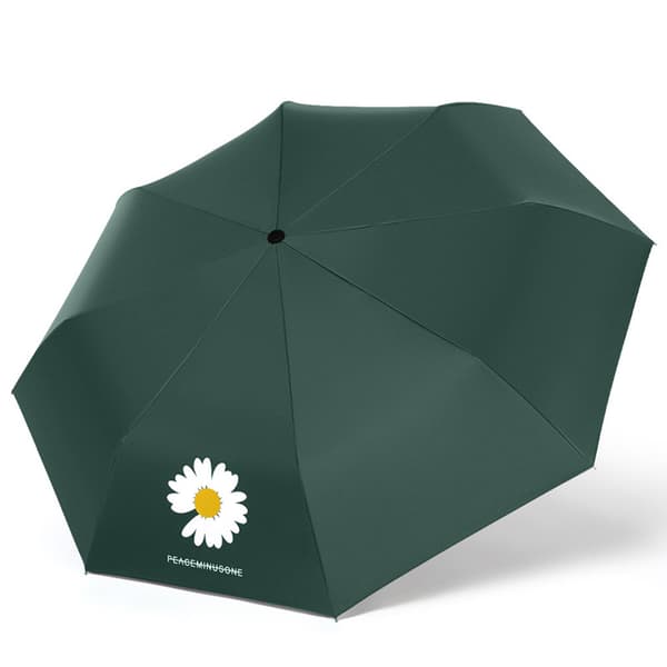 8-bens automatiskt hopfällbart paraply med blomtryck, vindtätt paraply