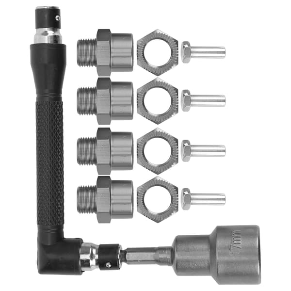 12 mm til 17 mm hjulhexnavomformeradapter topnøglesæt til 1/10 1/8 RC-biler Titanium