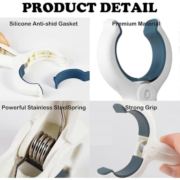 Large Non-Slip Towel Clips for Beach, Strong Grip, for Deck Chairs Clothesline Laundry Pool Chairs Sunbeds