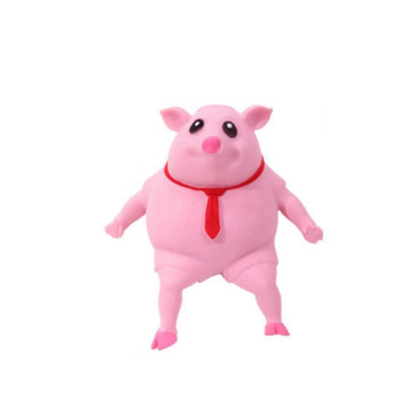 Rosa Gris Squishy Leksak Gris Klämleksaker Söt Gris Man Sensorisk Stressleksak Stress Relief Leksak för Barn och Vuxna M
