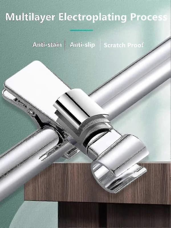 Universal dusjhodeholder 18-25mm, erstatningsholder, dusjholder, ABS-krom, borefri, justerbar