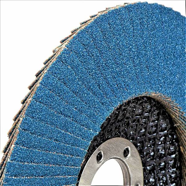 Lamellslipeskive rustfritt stål blå 10 stykker 125 mm