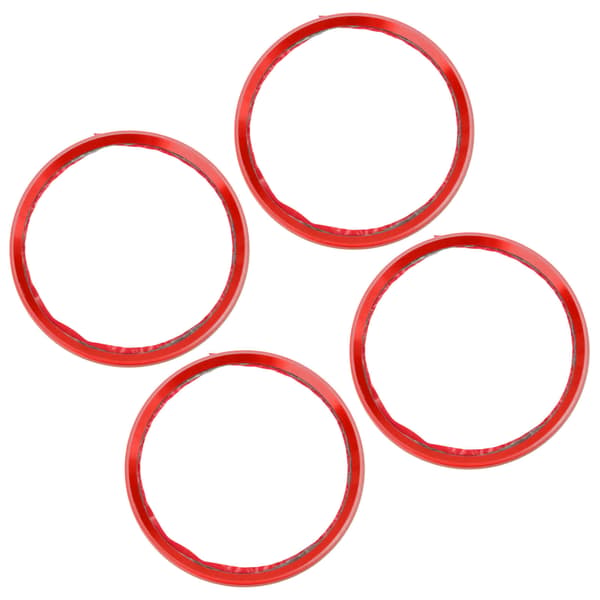 4 stk. hjulnavsring sentrisk dekorasjonsavstandsstykke i aluminiumslegering for bilmodifikasjon, rød