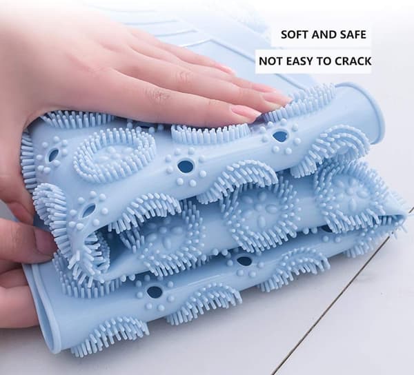 Non-slip bath mat, round non-slip PVC shower mat with suction cups