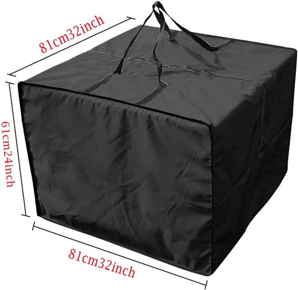 Cushion Storage Bag - Durable 210D Garden Cushion Storage Bag, Zipper