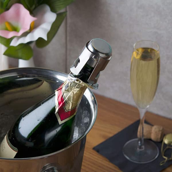 Champagnepropper i rustfritt stål, champagnekork med matkvalitets silikon