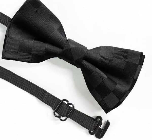 Barnflugor, svart/röda slipsar för pojkar flickor, clip-on småbarnsslips skjorta svart2 - Black2