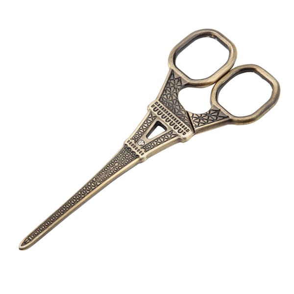 DIY Trendy Eiffel Tower Sewing Scissors Art Craft Desk Embroidery Tool Bronze