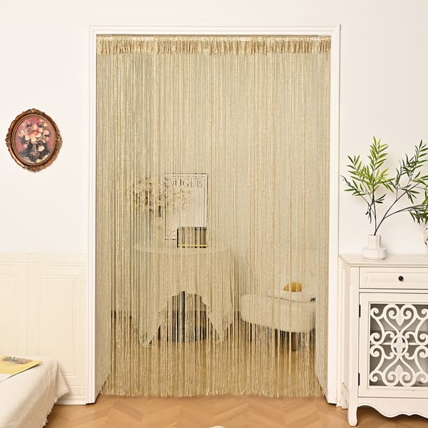 Helmiverho Ovi-verhot (100×200cm, Samppanja)