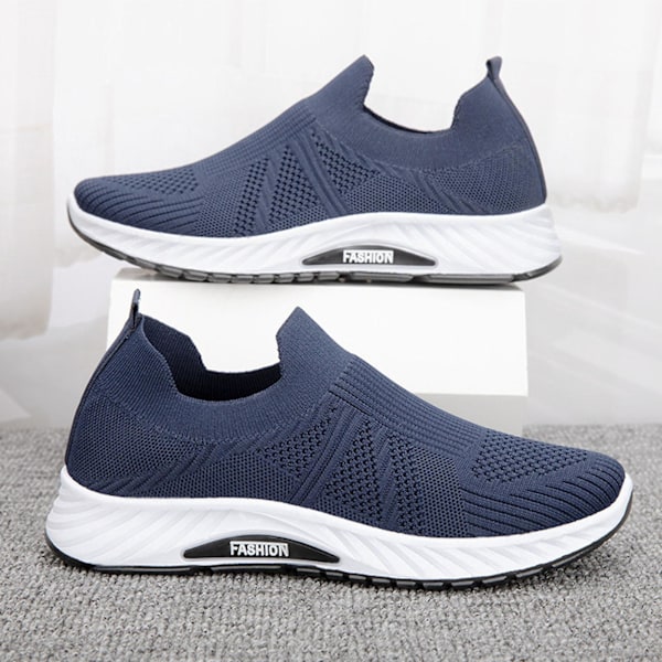 Herr Sneaker Juoksukengät Slip On Tennarit Arkikengät Sininen Blue Blue 42