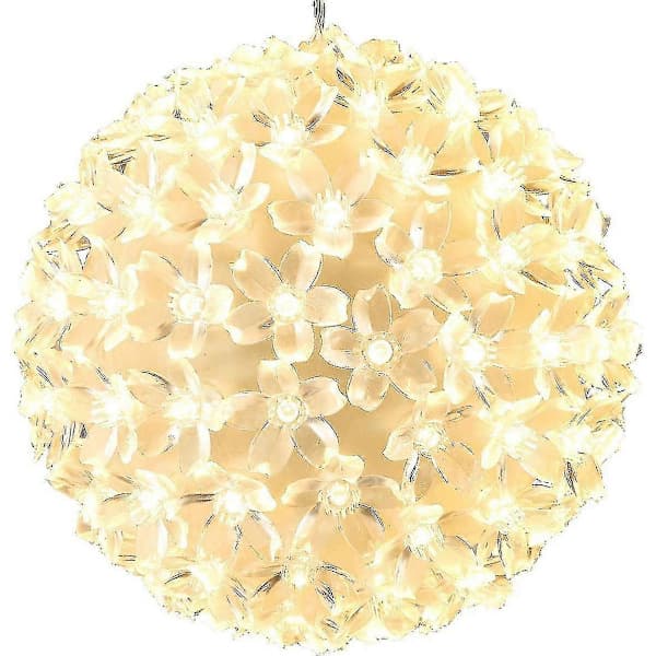 100 LED lyskæde Kugle Lys kugle Varm hvid Julepynt Kugle Julebelysning Jul ca. 15 cm
