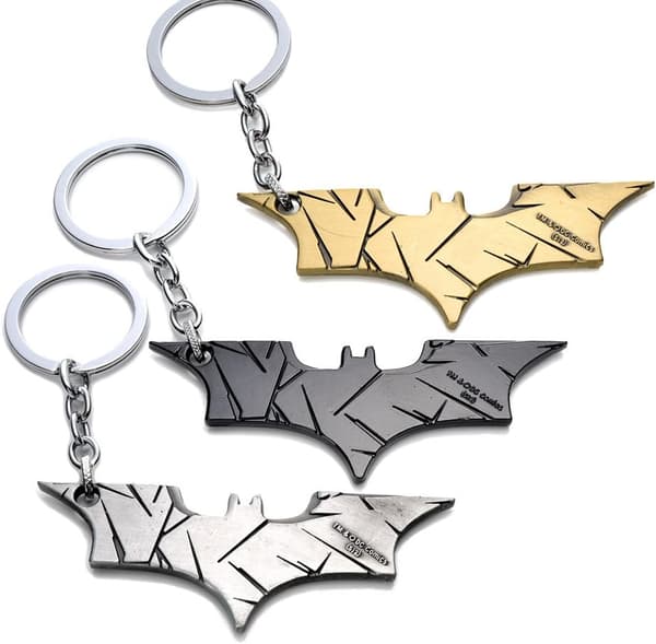 Black Bat Symbol Keychain | Zinc Alloy Bat Mask Keychain
