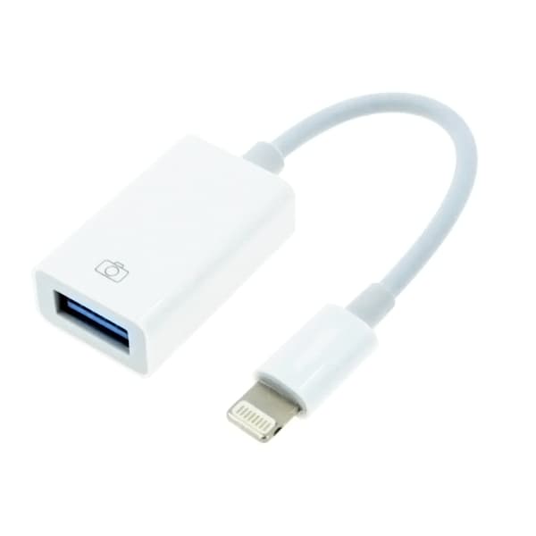 iPhone-sovitin USB:hen - USB 2.0 naaras Lightningiin - OTG Vit valkoinen Vit white