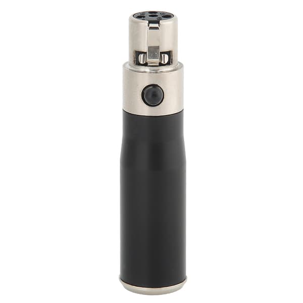 2 stk Mini XLR 3-pin han til Mini XLR 4-pin hun zinklegeringshus lydadapterstik