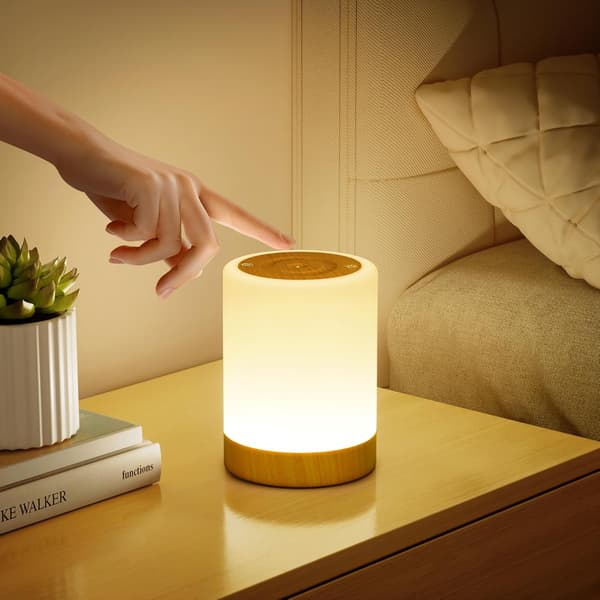 Touch-Sensitive Bedside Lamp with Adjustable Brightness, 4 Modes and 3000k LED Night Light for Children, USB Rechargeable Nursing Lamp