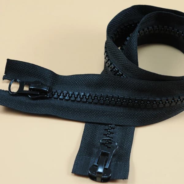 5-pack 70 cm dubbelsidig öppen dragkedja i harts