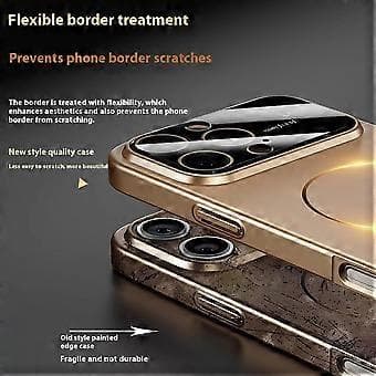 Compatible Magnetic Case for iPhone 16 Pro, Large View Window, Matte PC Back with Lens Protector (Wine Red)