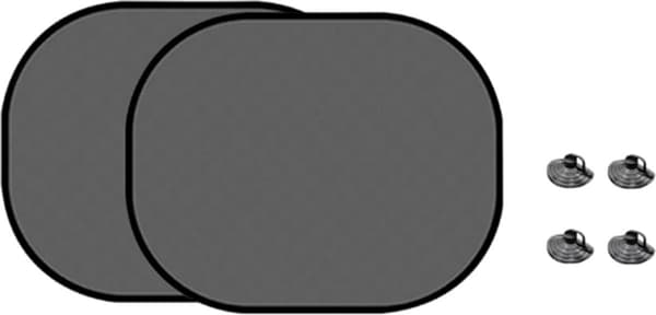 Bilfönstersolskydd set om 2 - Universal - 44x36 cm - Svart polyester - UV-skydd för barn - Biltillbehör