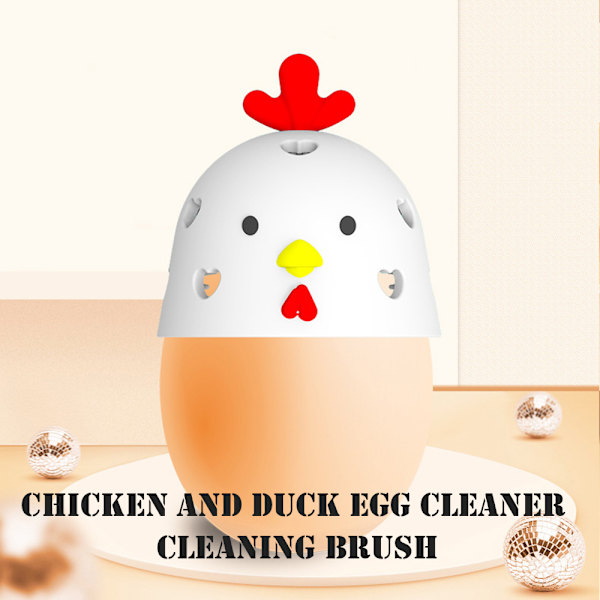 Chicken Shape Egg Brush for Eggs/Ducks Eggs High-Efficiency Egg Cleaning Tool for Poultry Eggs Cleaning Maillard Maillard