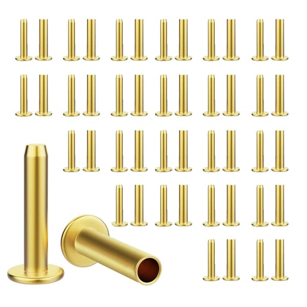 24-sett knivhåndtakspinner, messingbestikk nagler, 5/16\" x 5/8\" -