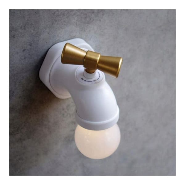 LED-natlampe, kreativt stemmestyret lys (sort)