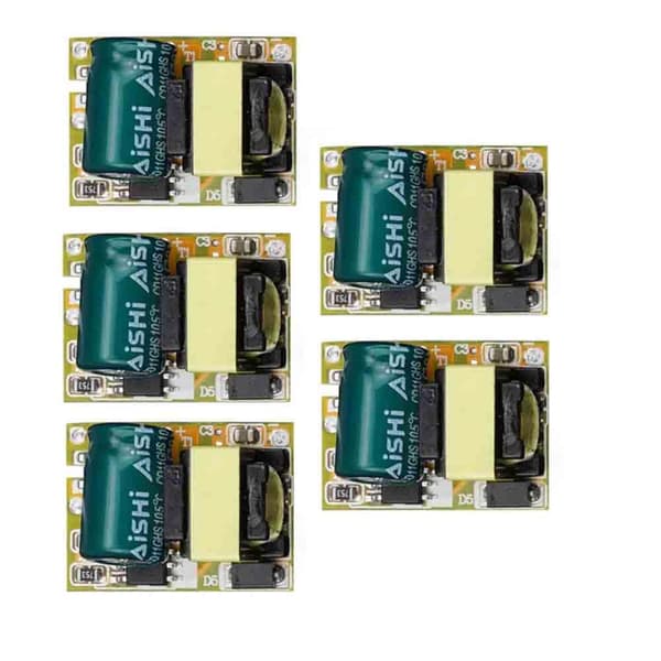 5 STK LED-chip drivende strømforsyningstransformator 3W konstantstrøm E27 220V til 9-12V -