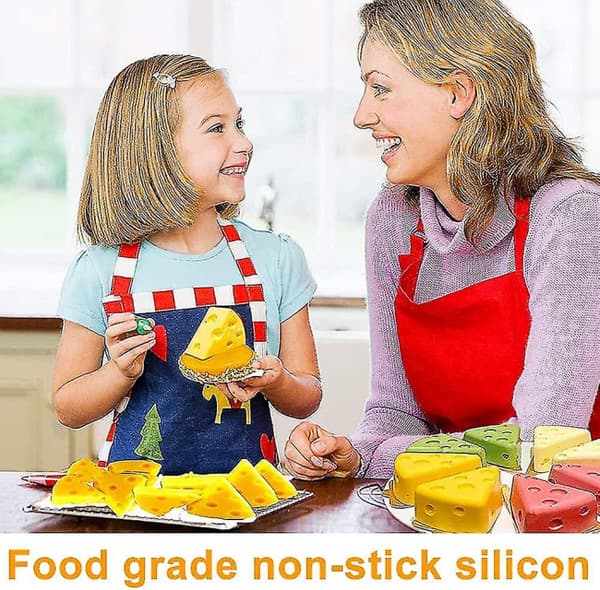 3D Tegneserie Ostform - Silikonkakeform, 8-hulls non-stick