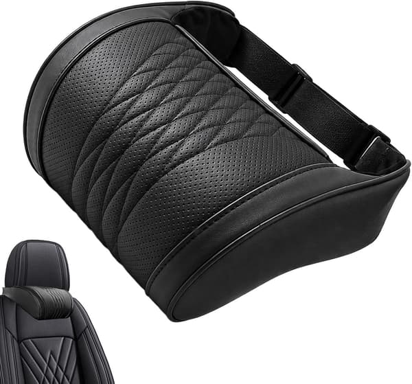 bil nakkestøtte ergonomisk Memory-PU-skinn universell pute -
