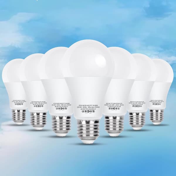A60 E27 LED-lampa Kallvit 6500K - 10W A60 Globlampor - 1600 lumen - CRI ≥ 80 - Ej dimbar - 7-pack