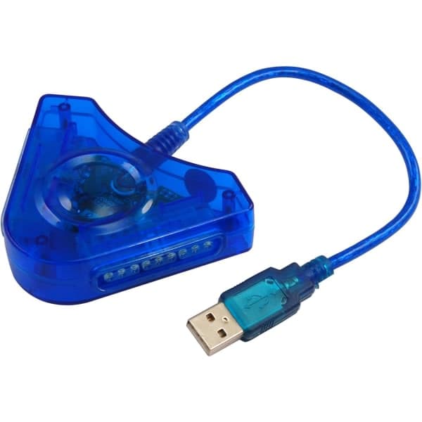 Galaxy 2-Port PS2 til PS3 USB-spillkontrollkonverter
