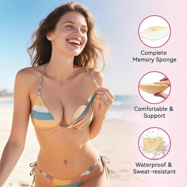 2025 Double-Sided Adhesive Bra Inserts, Invisible Push-Up Bra Pads, Suitable