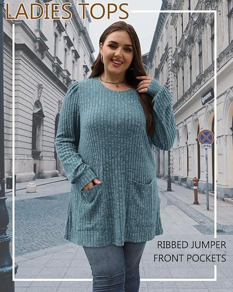 Langermet Topper Dame Lette Gensere Dame Sweatshirts med Lommer