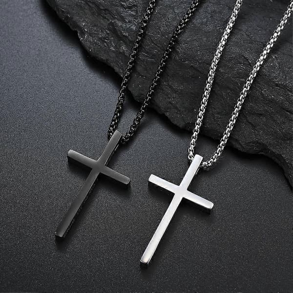 Stainless Steel Cross Pendant Necklace