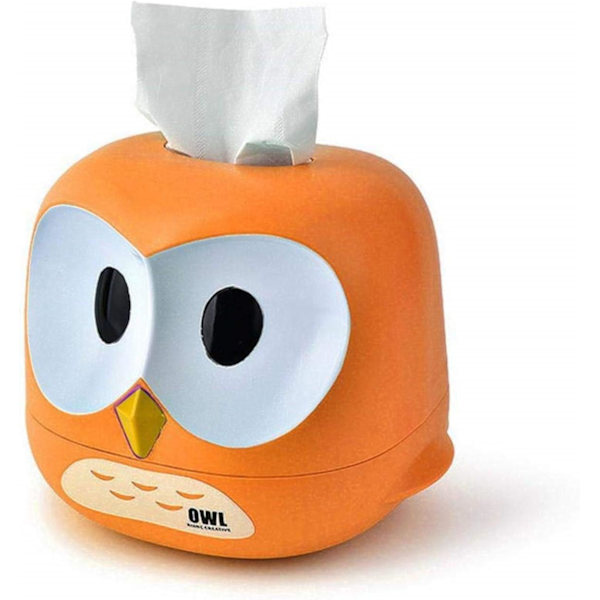 Tissuehållare Hem Tissuebox Barn Tissuebox Uggla Design Silver Tissue Dispenser Tissuebox Orange C