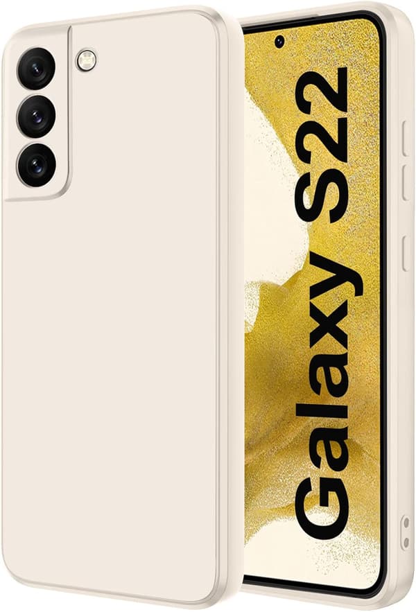 Kamerabeskyttelsesdeksel for Samsung Galaxy S22, Silikondeksel - Hvit